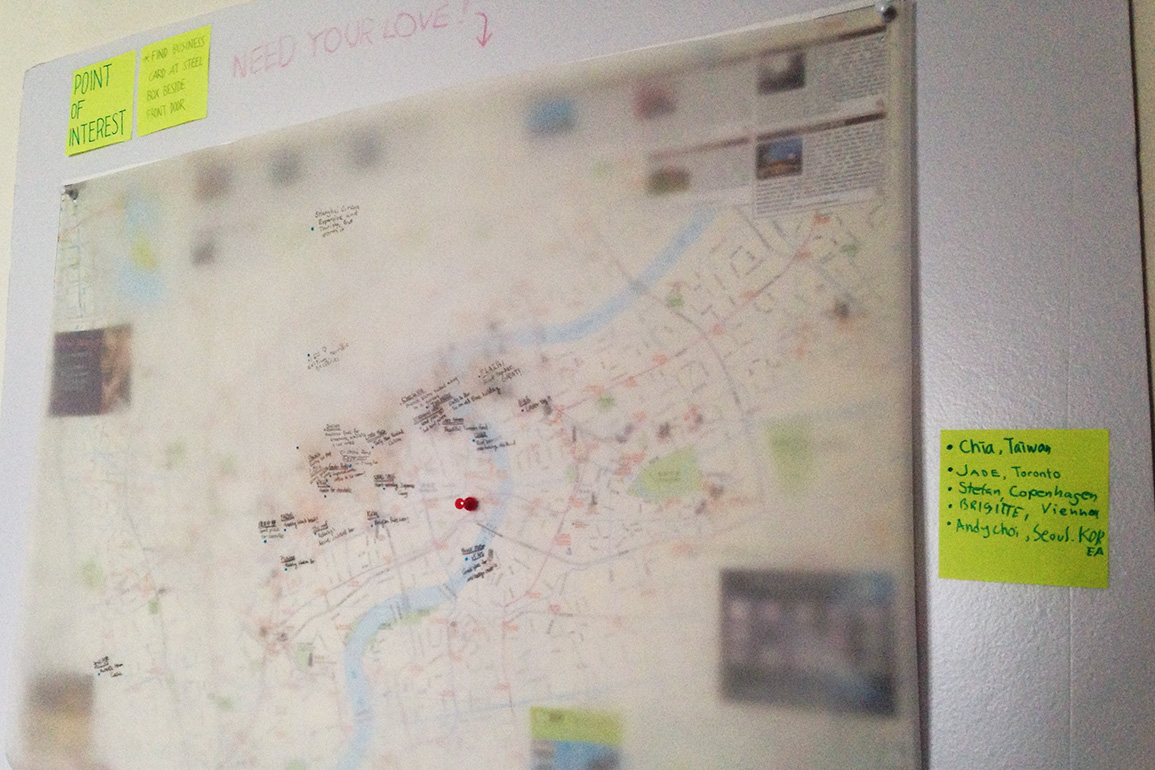 Hand-drawn Shanghai map with restaurants, museums, and quirky local spots