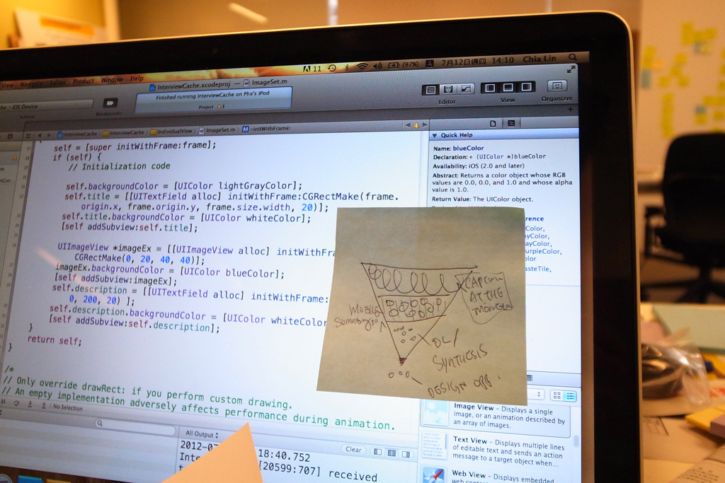 Building in Xcode — responsible for both front-end and back-end